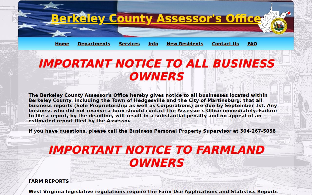 Berkeley County assessment appeal timing and homestead deadline notices
