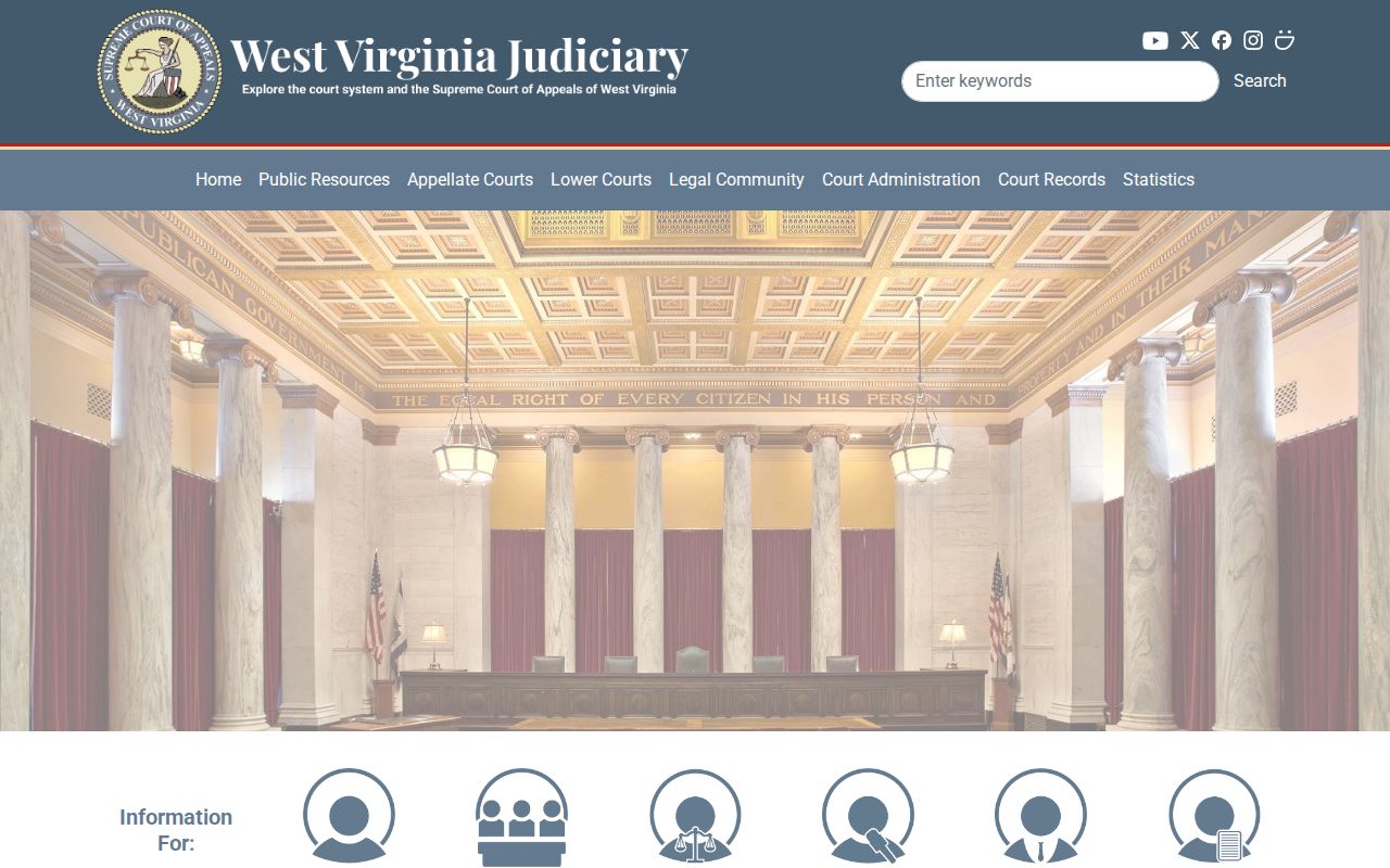 West Virginia Judiciary entry point for Berkeley County property-related court records